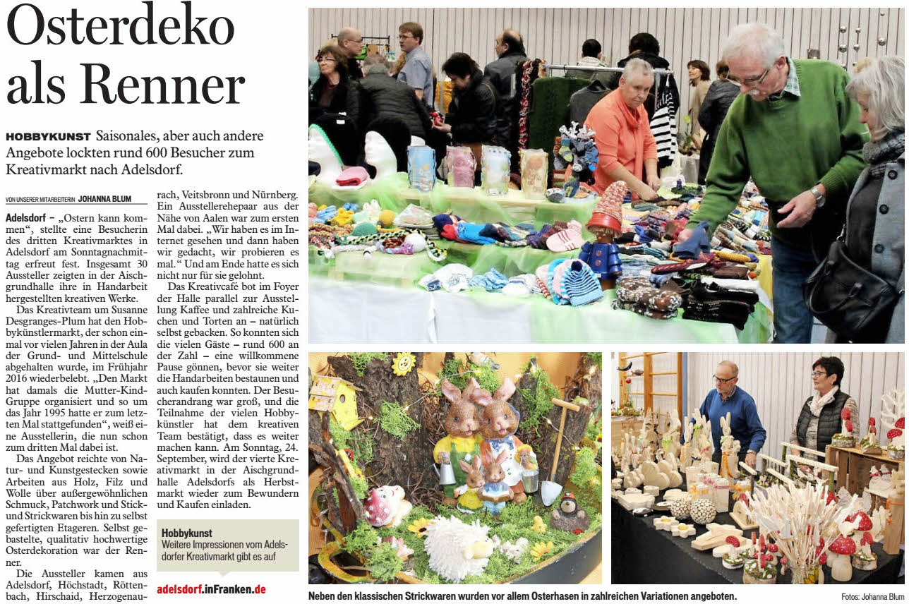 Kreativmarkt in Adelsdorf